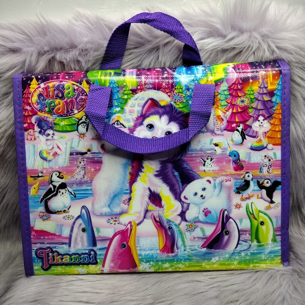 Lisa Frank Tikanni Husky Trifold Portfolio Storage Case Folder School Art 2022 - Picture 2 of 14